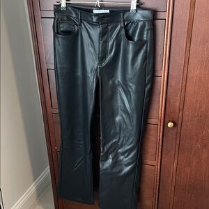 LOFT faux leather black pants